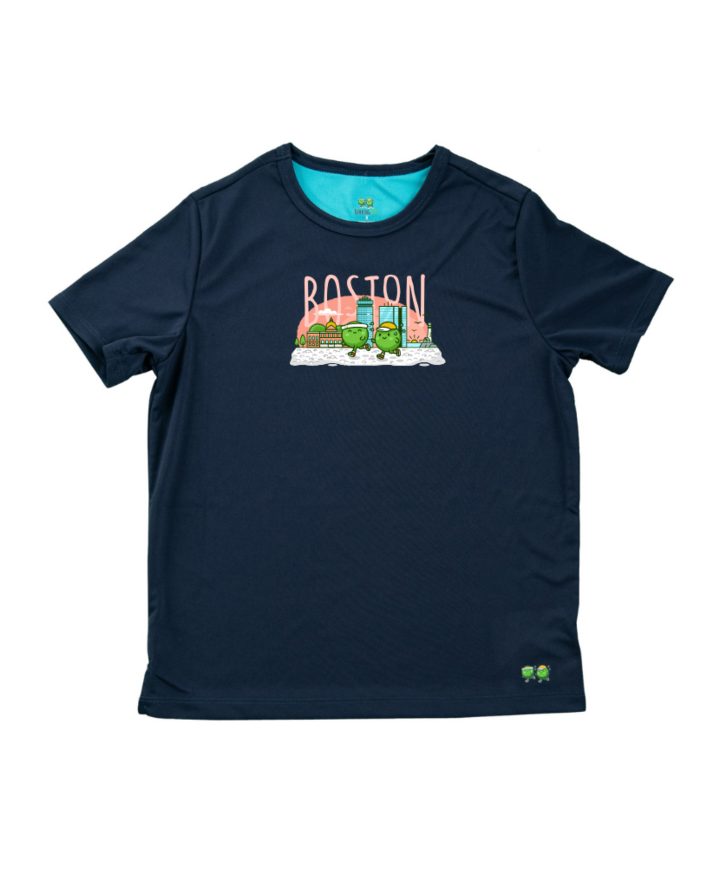 Kids' Boston Running T-Shirt - Navy