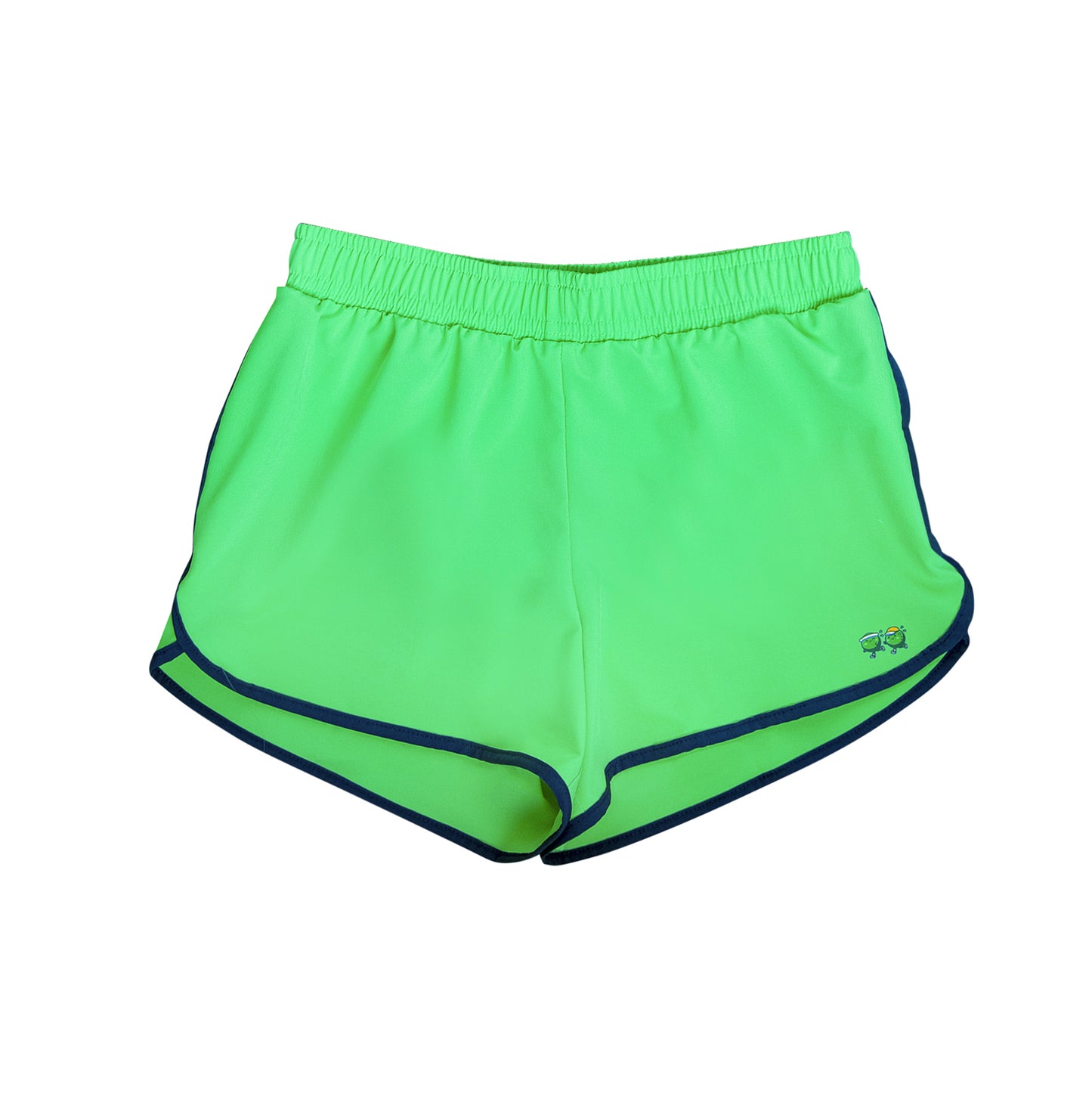 green kid's running short, child running short, kid's shorts