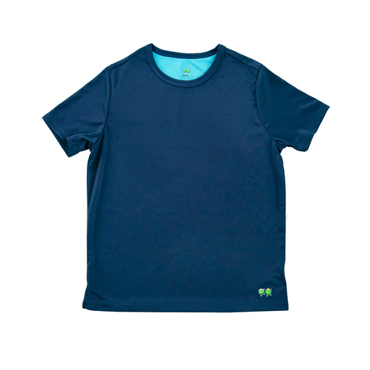 navy  kid's running t-shirt, navy  kid's t-shirt