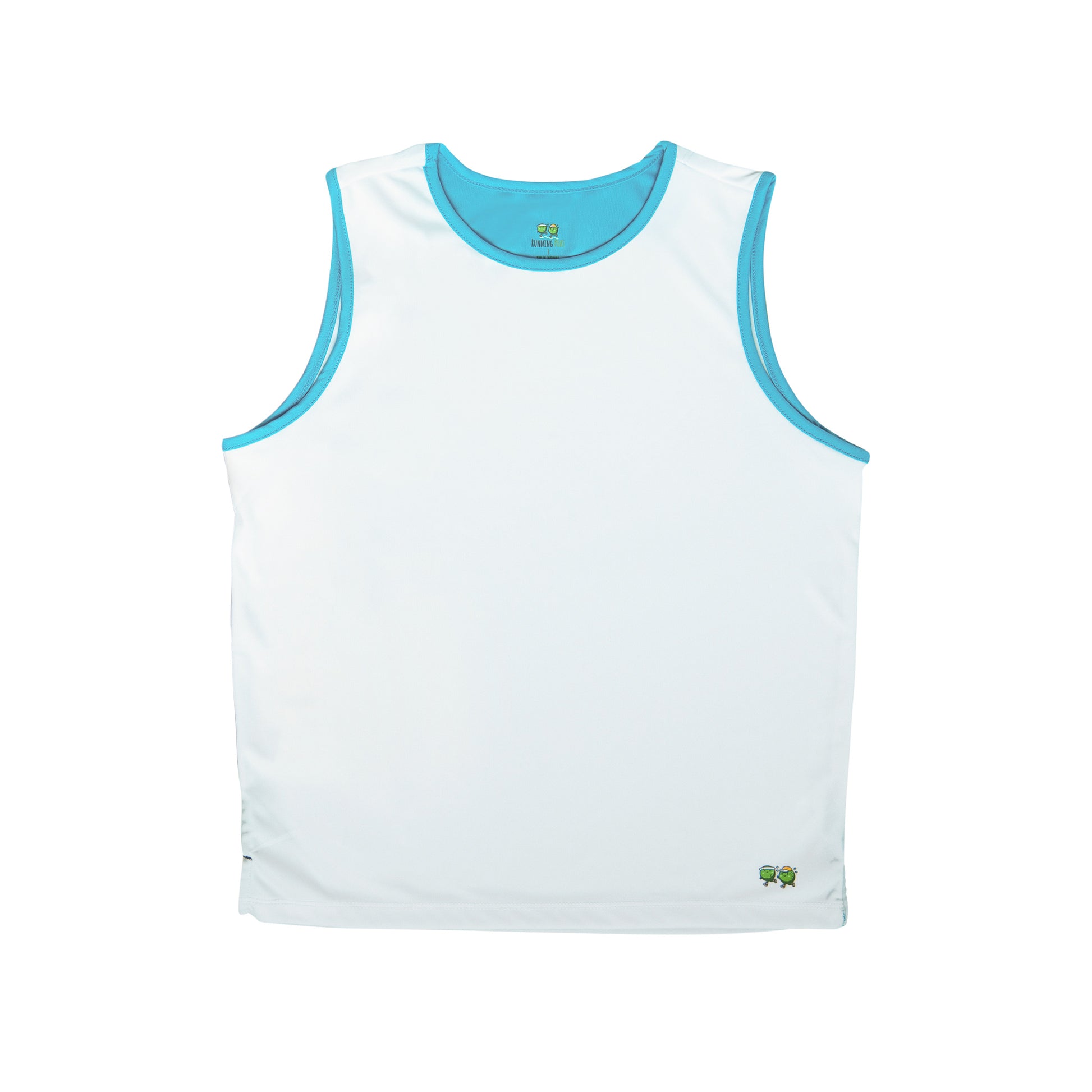 white singlet, white tank top, kids running tank top