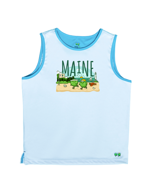 Kids' Maine Running Singlet - White