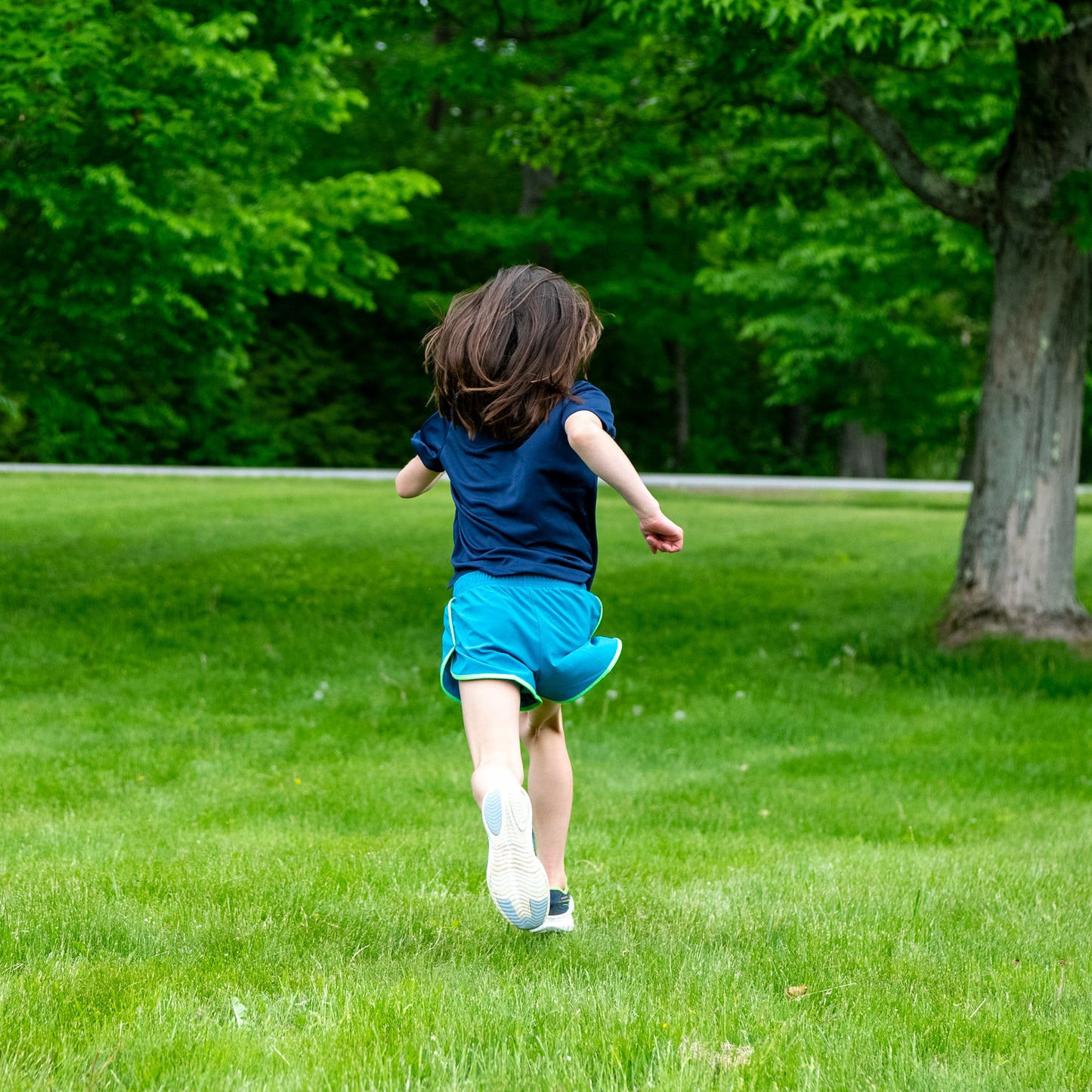 kid running short, child running short, child running